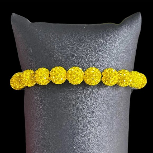 Micro Pave CZ Crystal Ball Shamballa Bracelet - Picture 1 of 7